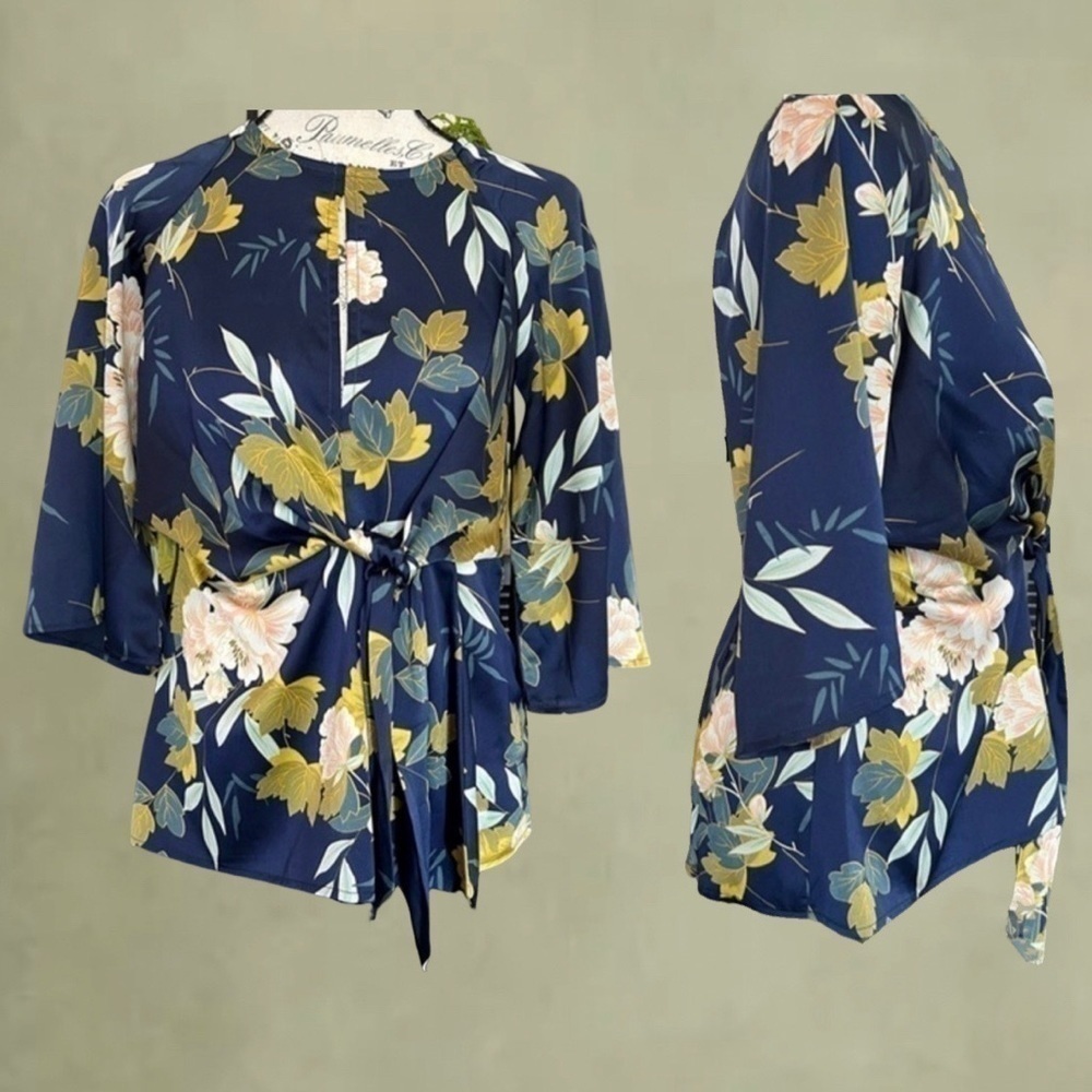 Flawless Satiny Top with Tie on the Side